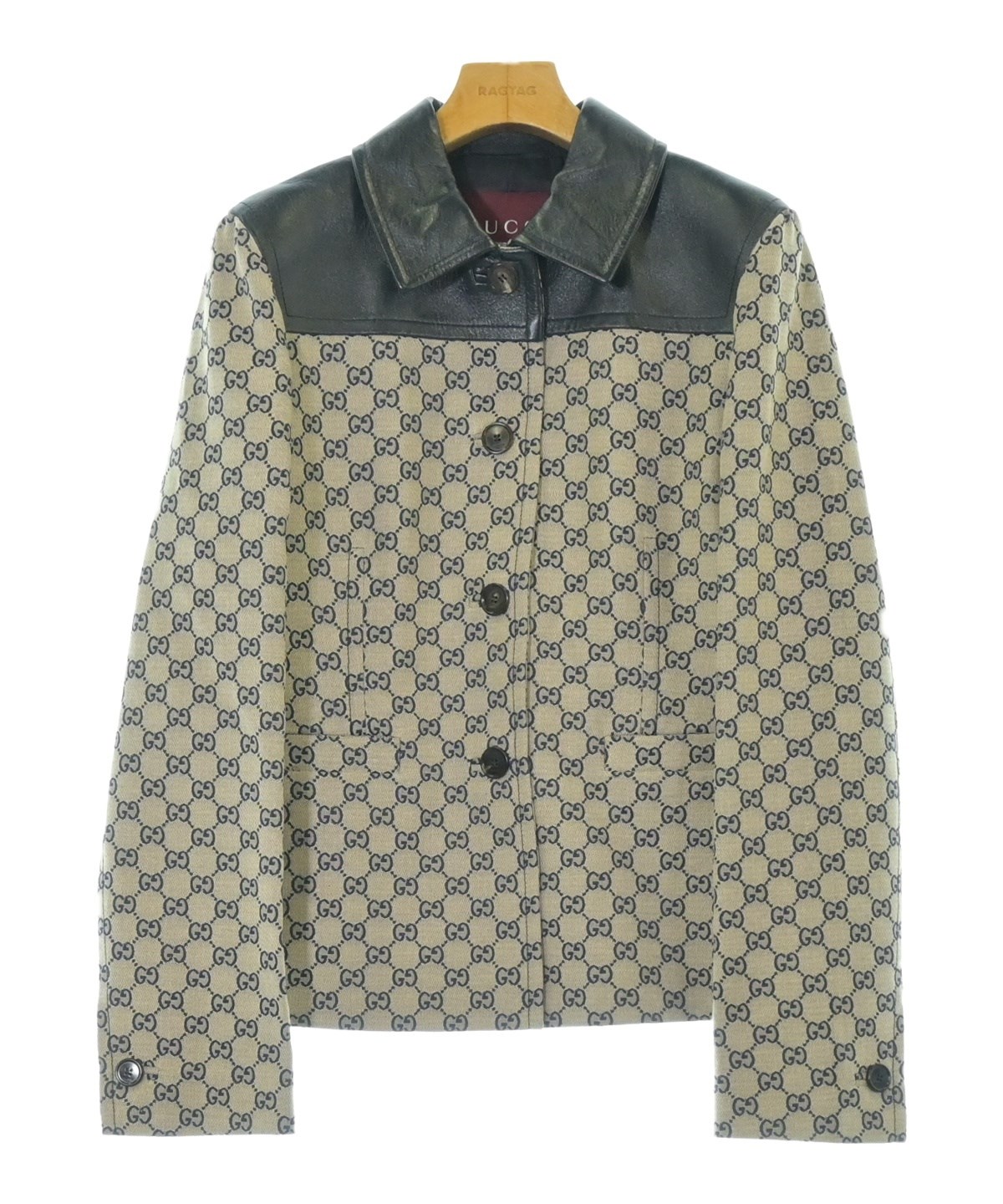 【美品】GUCCI ヴィンテージ シルク ジャケット サイズ42 ベージュ GUCCI（グッチ）その他 ベージュ サイズ:42(M位) レディース