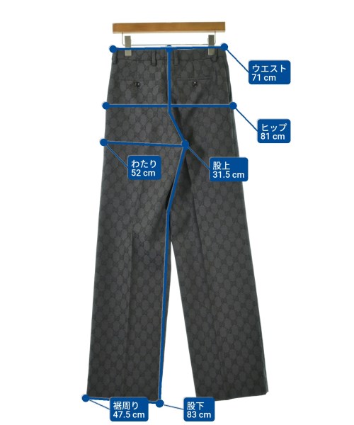 GUCCI（グッチ）スラックス グレー サイズ:38(S位) レディース/2200692632116