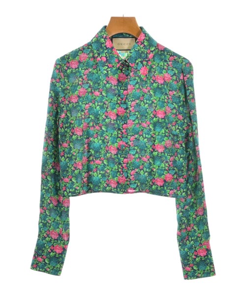 GUCCI(グッチ)ブラウス 緑 サイズ:38(S位)/2200692524022