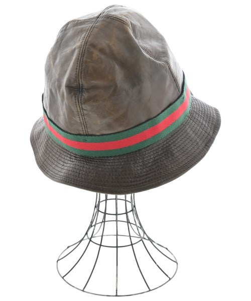 GUCCI（グッチ）ハット 茶 サイズ:L レディース/2200693406112