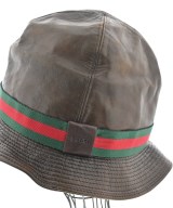 GUCCI（グッチ）ハット 茶 サイズ:L レディース/2200693406112