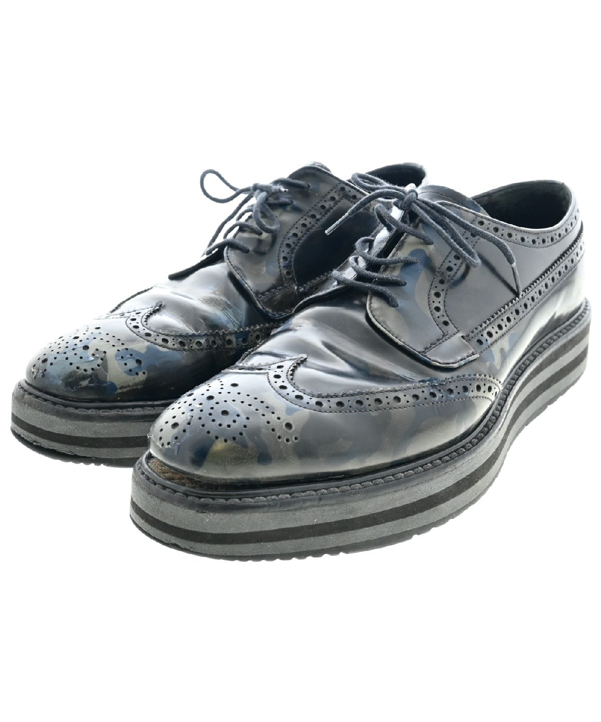 PRADA（プラダ）スニーカー 黒 サイズ:UK6(24.5cm位) メンズ