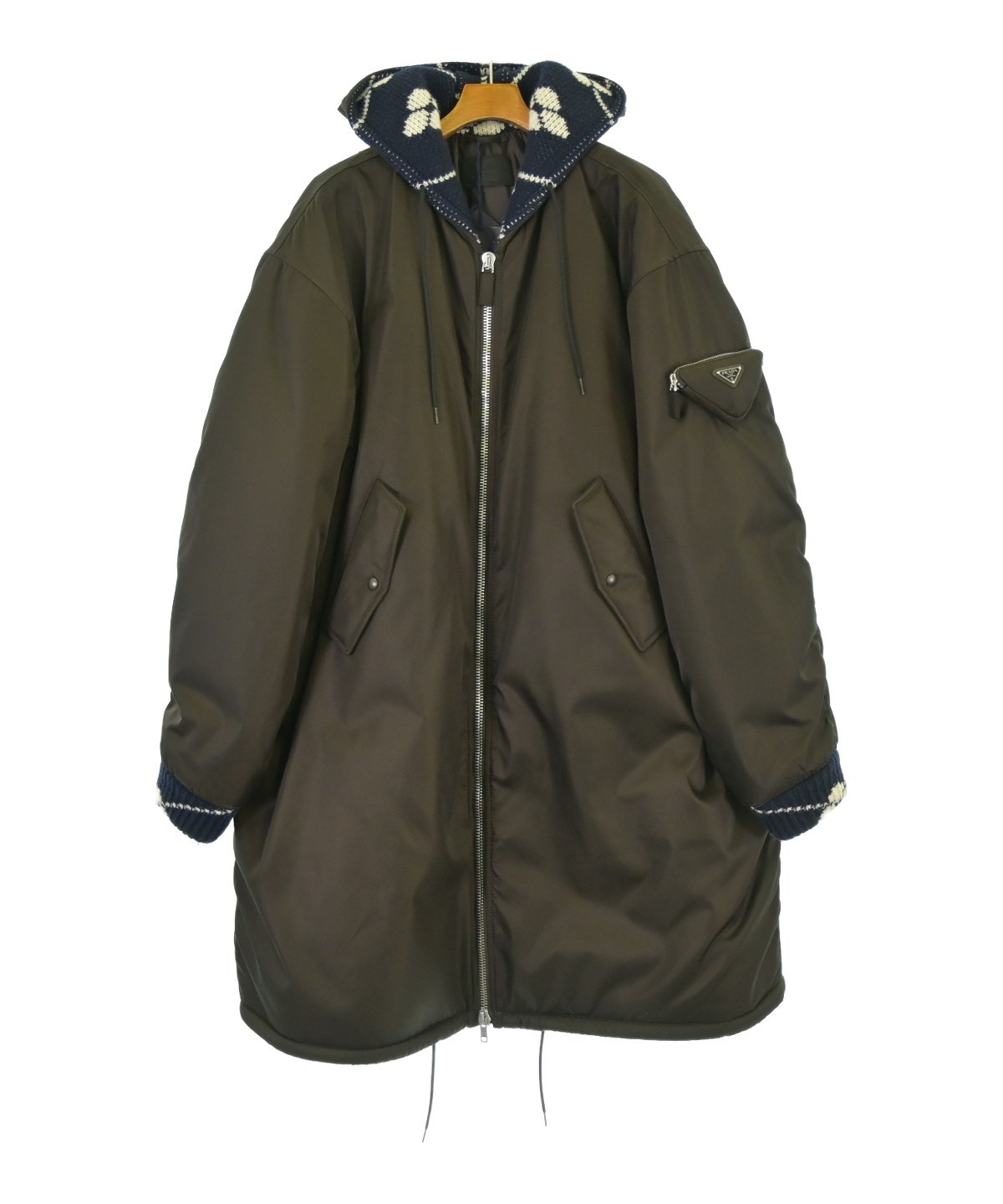プラダ PRADA コート ダーク ブラウン 茶 PRADA（プラダ）ダウンコート 茶 サイズ:S メンズ/2200412817014