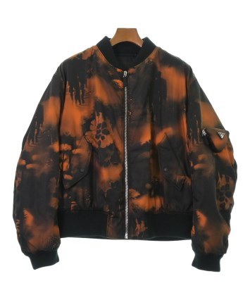 PRADAミリタリーダメージ仕上げアウター PRADA（プラダ）ミリタリーブルゾン オレンジ サイズ:S メンズ