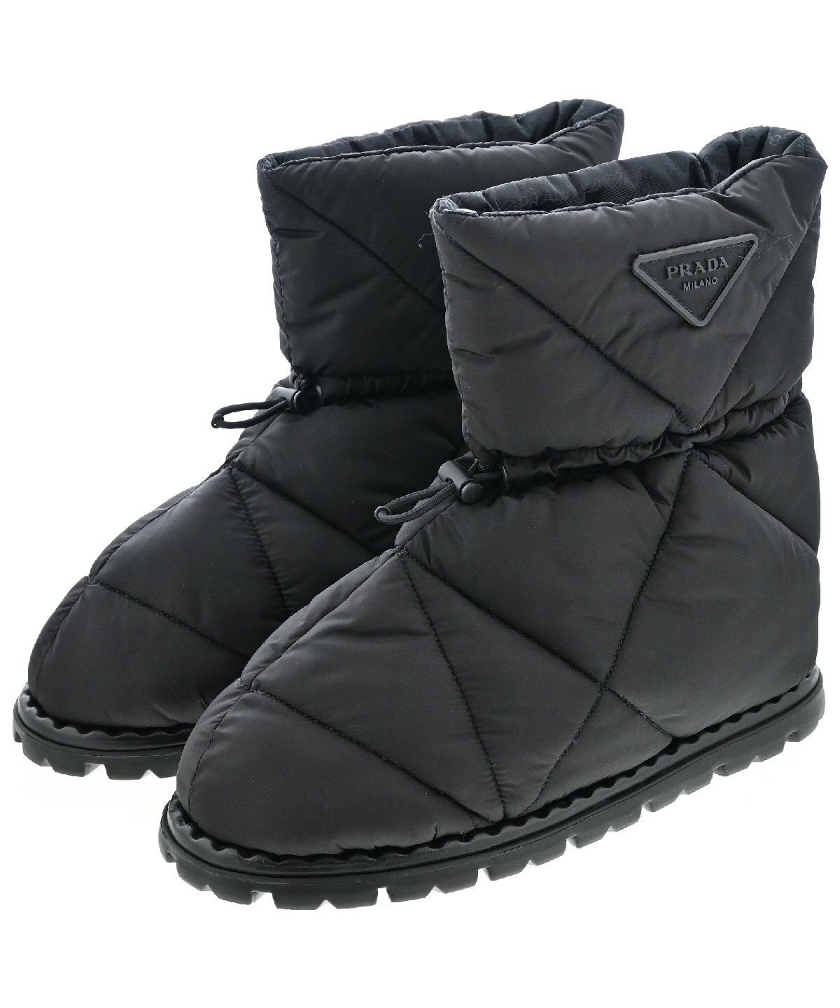 PRADA（プラダ）ブーツ 黒 サイズ:UK9(27.5cm位) メンズ/2200434864034