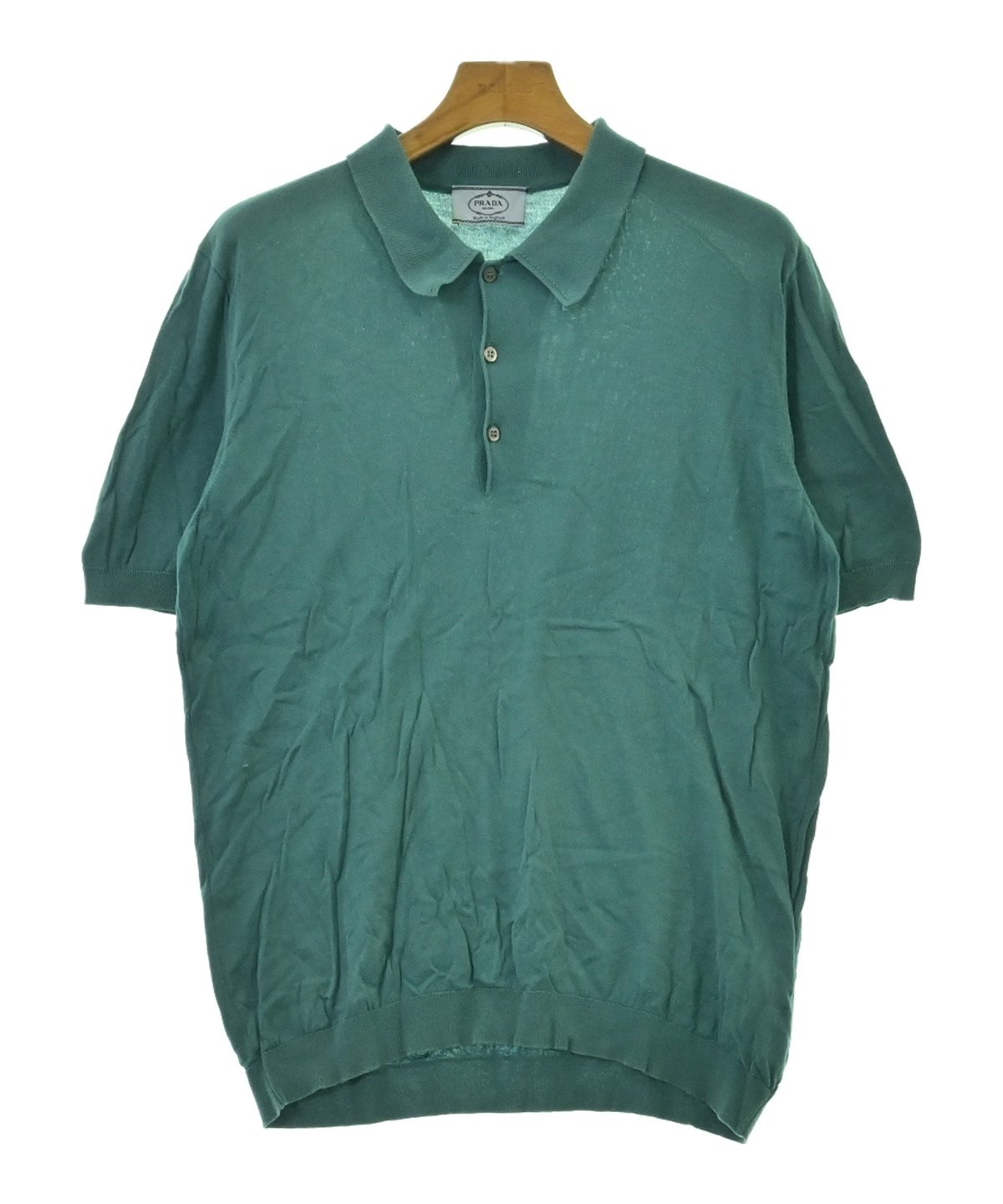 新品 タグ付き PRADA プラダ ポロシャツ　XLサイズ PRADA（プラダ）ポロシャツ 緑 サイズ:50(XL位) メンズ