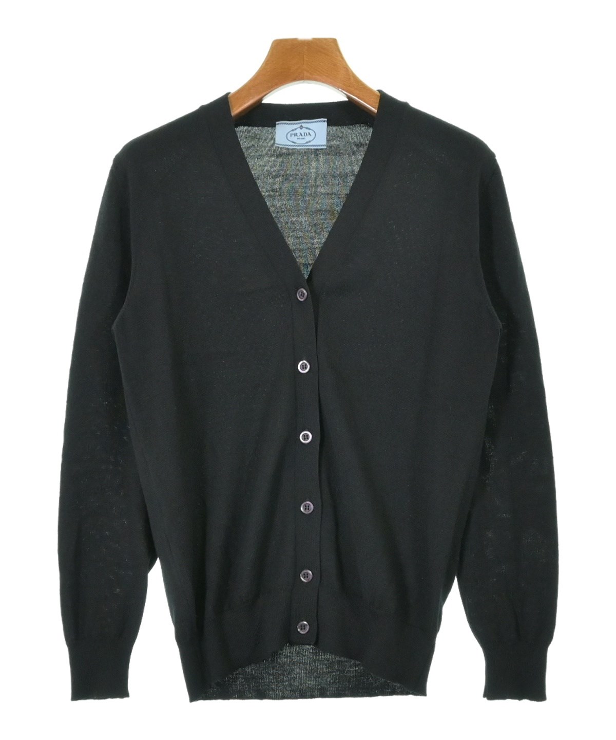 PRADA（プラダ）カーディガン 黒 サイズ:36(XS位) レディース