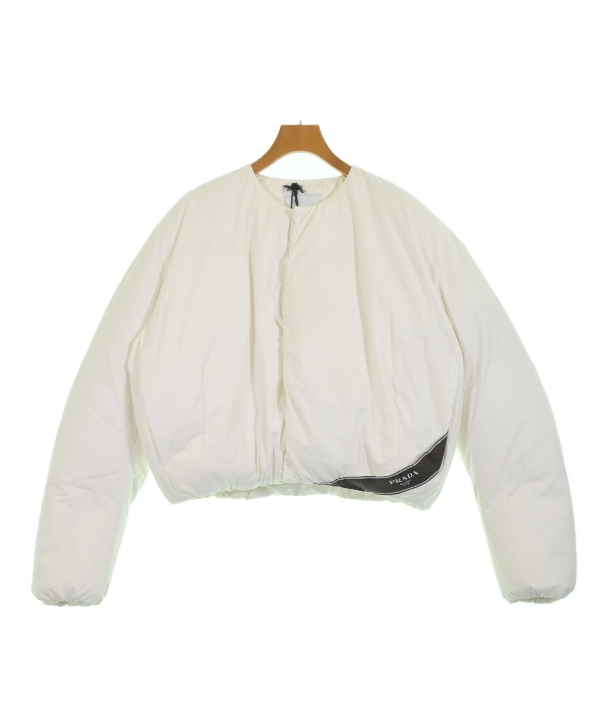 PRADA（プラダ）ダウンジャケット/ダウンベスト 白 サイズ:M メンズ