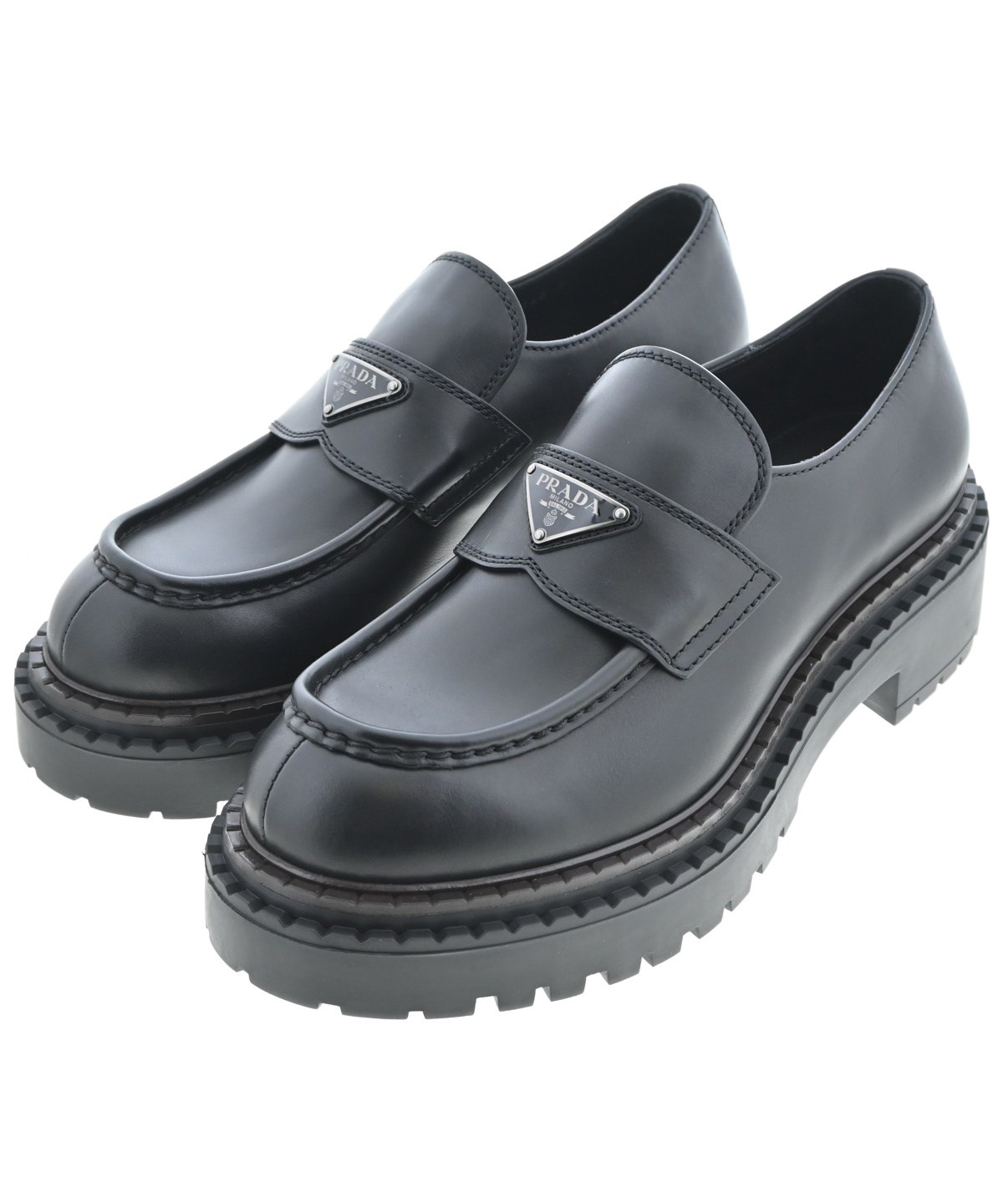 PRADA プラダ 厚底ドレスシューズ サイズ38 PRADA（プラダ）ビジネス・ドレスシューズ 黒 サイズ:UK7(25.5cm位