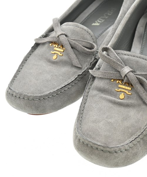 PRADA（プラダ）モカシン/デッキシューズ グレー サイズ:EU36(22.5cm位) レディース/2200621842135