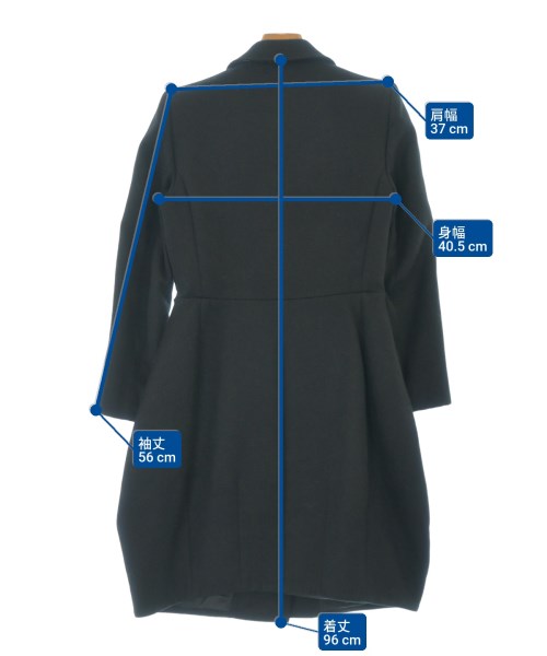 PRADA（プラダ）チェスターコート 黒 サイズ:38(S位) レディース/2200635779021