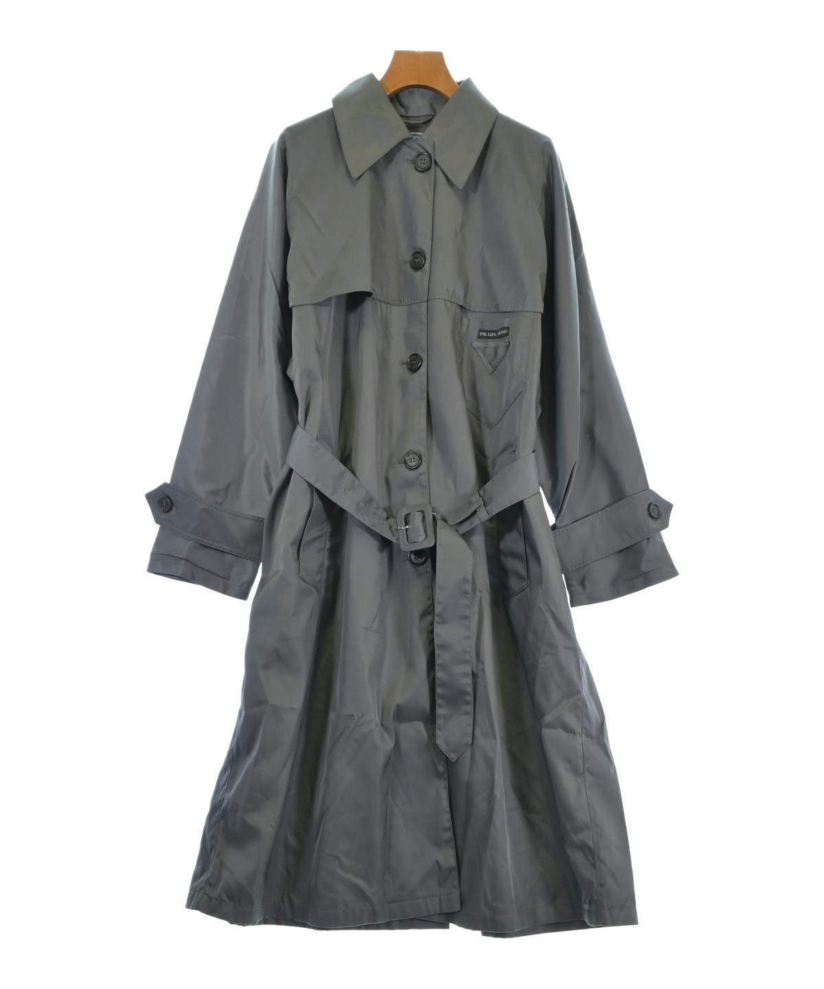 【PRADA プラダ】 アーカイブ archive 15SS ステンカラーコート PRADA（プラダ）ステンカラーコート グレー サイズ:36(XS位