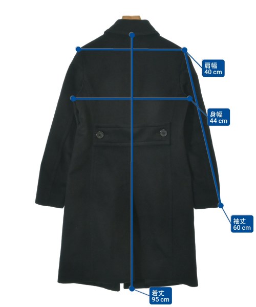 PRADA（プラダ）ステンカラーコート 黒 サイズ:40(M位) レディース/2200635818409