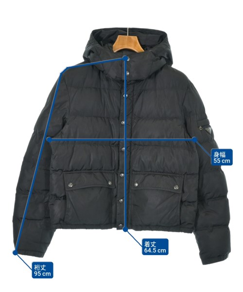 PRADA（プラダ）ダウンジャケット/ダウンベスト 黒 サイズ:50(XL位) メンズ/2200635863010