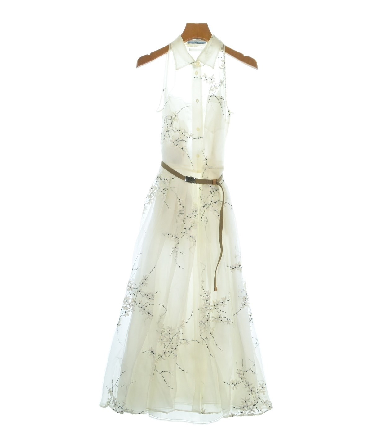 PRADA（プラダ）ワンピース 白 サイズ:38(S位) レディース