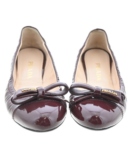 PRADA（プラダ）バレエシューズ/オペラシューズ 赤 サイズ:EU37 1/2(24cm位) レディース/2200636674226