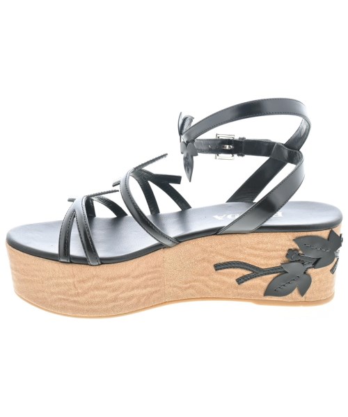 PRADA（プラダ）サンダル 黒 サイズ:38 1/2(25cm位) レディース/2200637395014