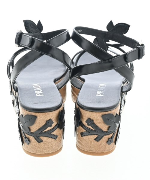 PRADA（プラダ）サンダル 黒 サイズ:38 1/2(25cm位) レディース/2200637395014