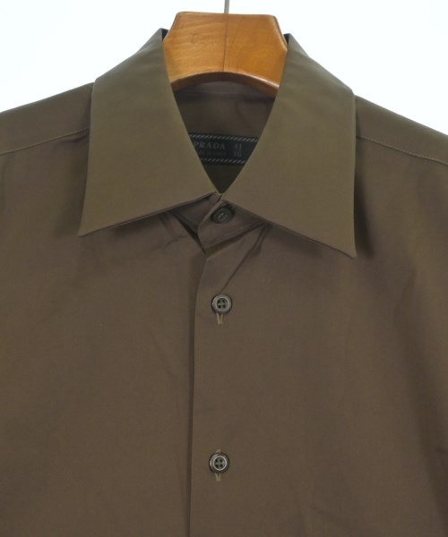 PRADA（プラダ）ドレスシャツ 茶 サイズ:41(XL位) メンズ/2200594035596