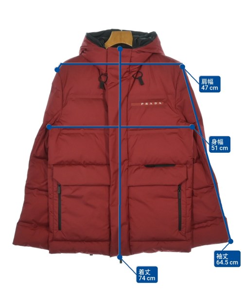 PRADA（プラダ）ダウンジャケット/ダウンベスト 赤 サイズ:XS メンズ/2200637603065