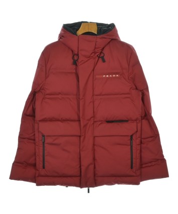 PRADA（プラダ）ダウンジャケット/ダウンベスト 赤 サイズ:XS メンズ