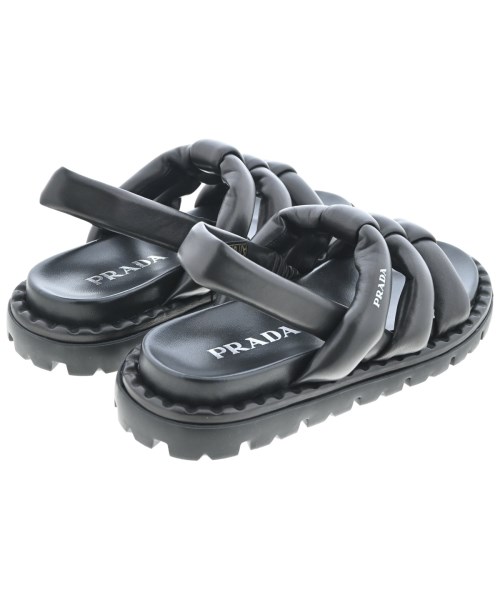 PRADA（プラダ）サンダル 黒 サイズ:EU38(24.5cm位) レディース/2200639323022