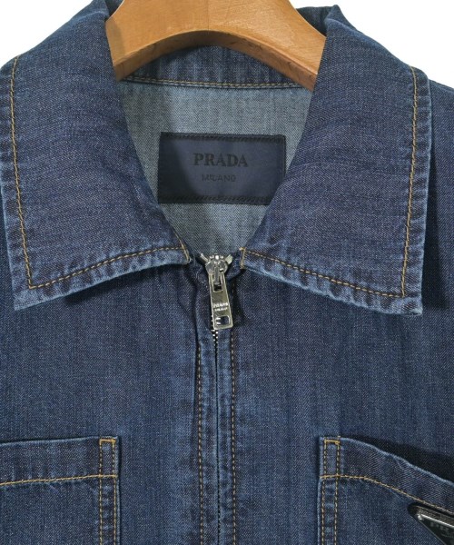 PRADA（プラダ）デニムジャケット 紺 サイズ:L メンズ/2200639598024
