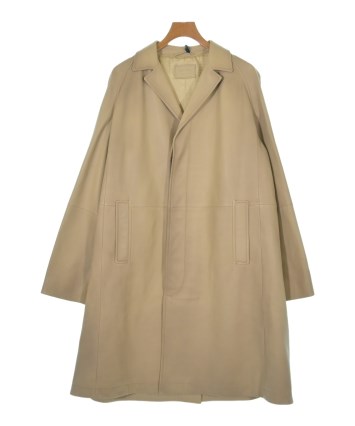 PRADA ステンカラーコート ゴム引き フロントフック イタリア製 ベージュ PRADA（プラダ）ステンカラーコート ベージュ サイズ:48(L位) メンズ