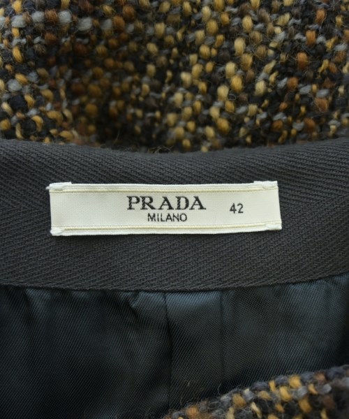 PRADA（プラダ）ひざ丈スカート 茶 サイズ:42(M位) レディース/2200640092061