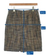 PRADA（プラダ）ひざ丈スカート 茶 サイズ:42(M位) レディース/2200640092061