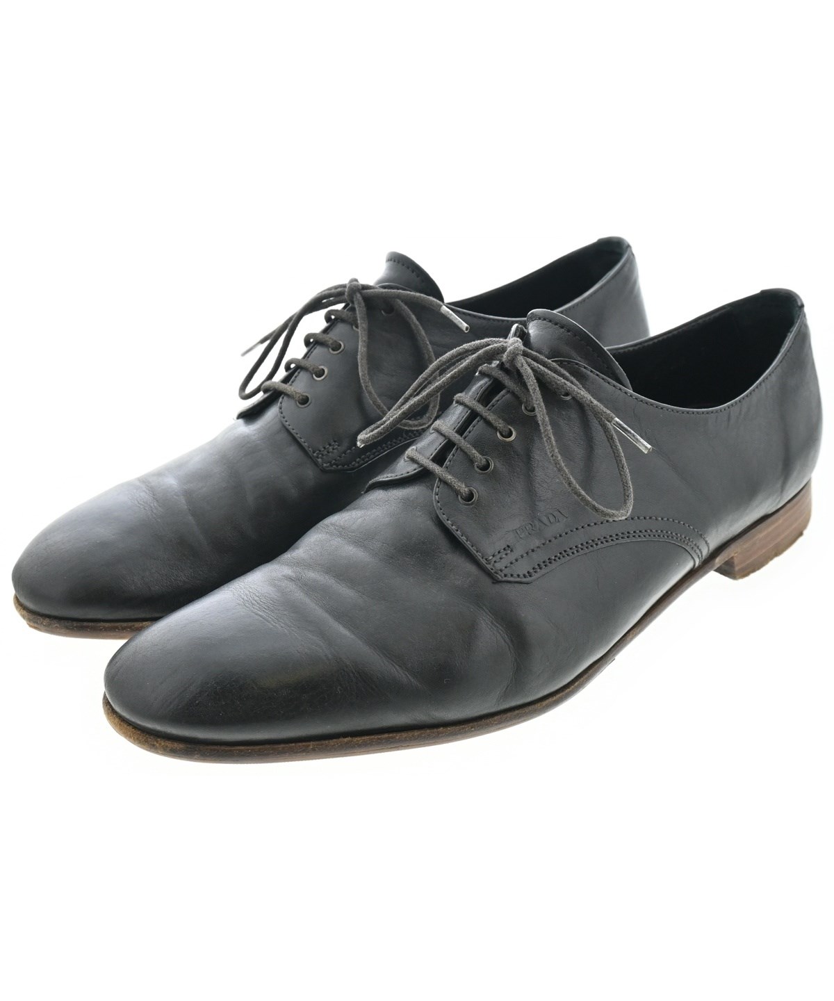 PRADA ブラック ドレスシューズ PRADA（プラダ）ビジネス・ドレスシューズ 黒 サイズ:7(26cm位) メンズ