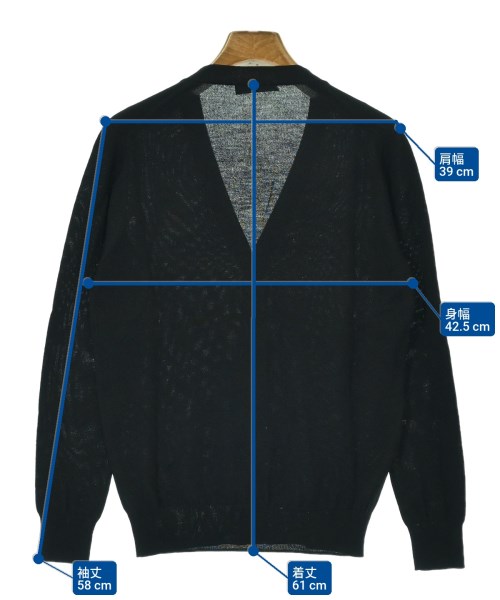 PRADA（プラダ）カーディガン 黒 サイズ:36(XS位) レディース/2200629458079