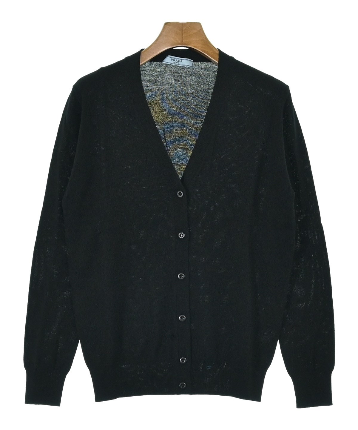 PRADA（プラダ）カーディガン 黒 サイズ:36(XS位) レディース