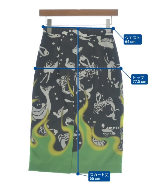 PRADA（プラダ）ロング・マキシ丈スカート 黒 サイズ:36(XS位) レディース/2200637669061
