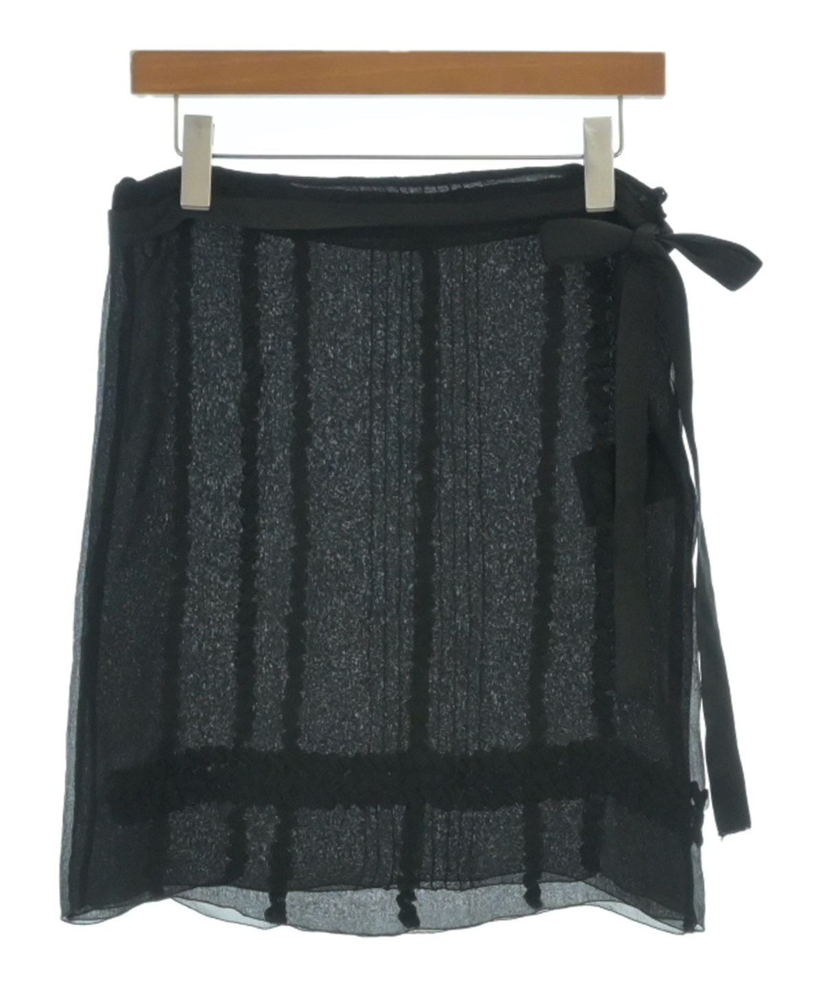 【美品】PRADA プラダ ミニスカート サイドジップ ブラック サイズ42 PRADA（プラダ）ミニスカート 黒 サイズ:38(S位) レディース