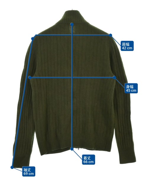 PRADA（プラダ）カーディガン カーキ サイズ:48(L位) メンズ/2200627501500