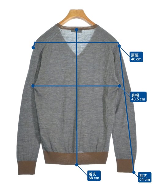 PRADA（プラダ）ニット・セーター グレー サイズ:48(L位) メンズ/2200641593024