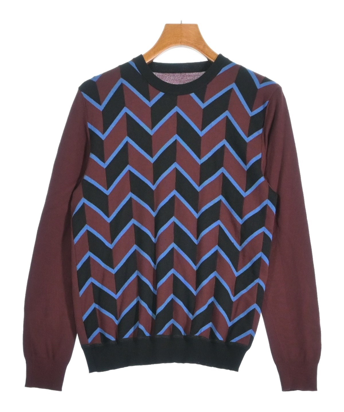 PRADA（プラダ）ニット・セーター 赤 サイズ:48(L位) メンズ