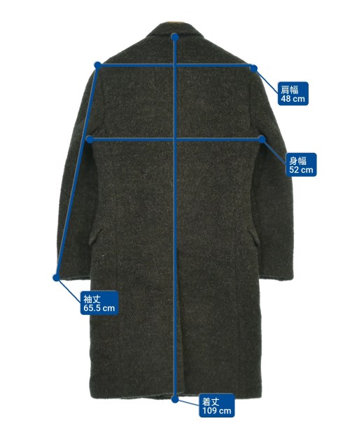 PRADA（プラダ）チェスターコート グレー サイズ:46(M位) メンズ/2200642580030