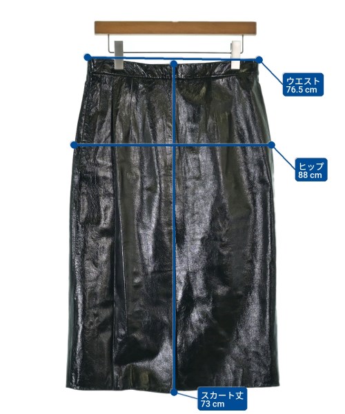 PRADA（プラダ）ひざ丈スカート 黒 サイズ:44(L位) レディース