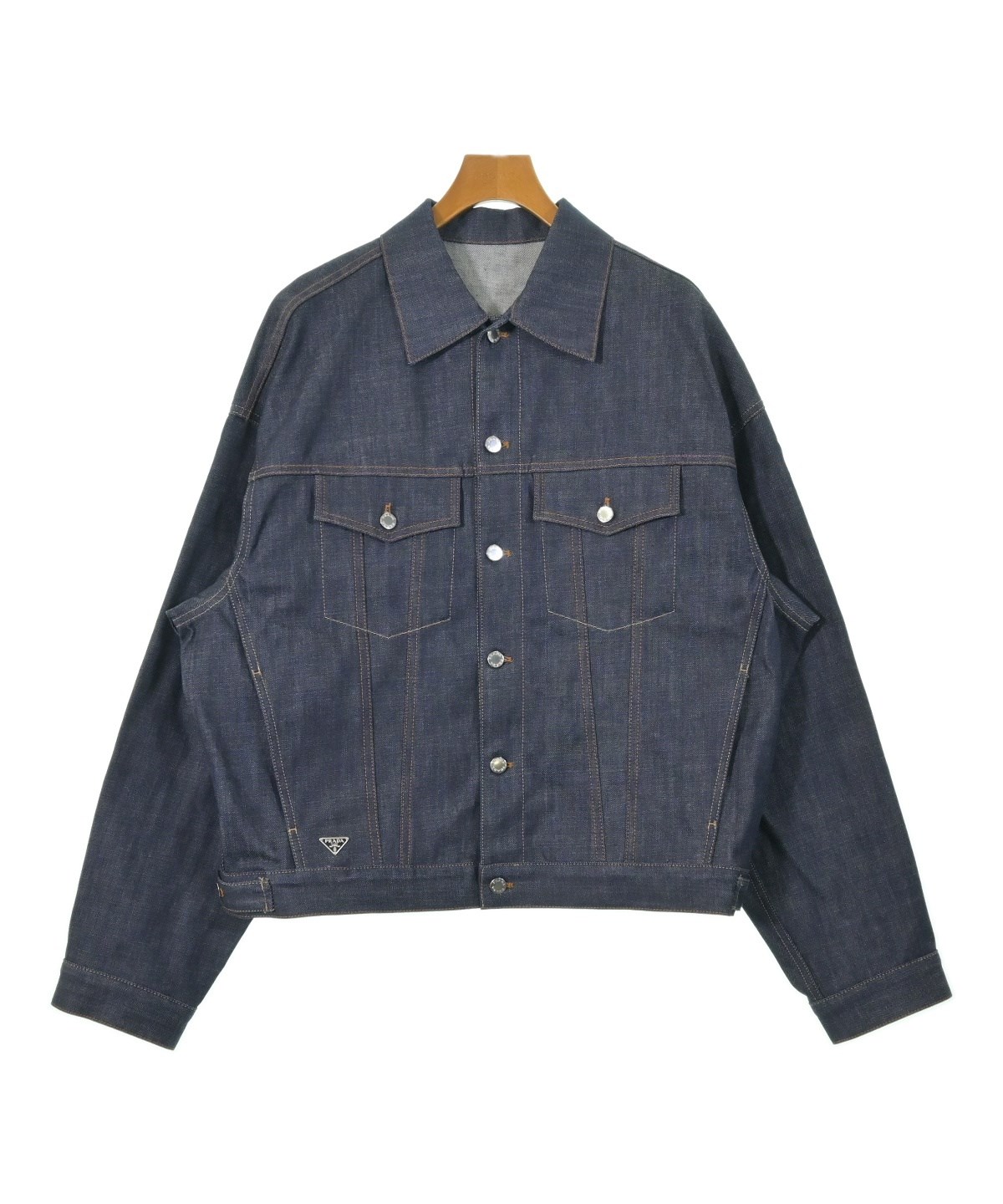 PRADA プラダ 17ssコレクションステッチデニムコート 44サイズ