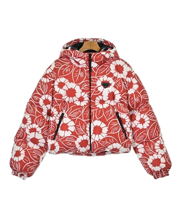 PRADA（プラダ）ダウンジャケット/ダウンベスト 赤 サイズ:XS