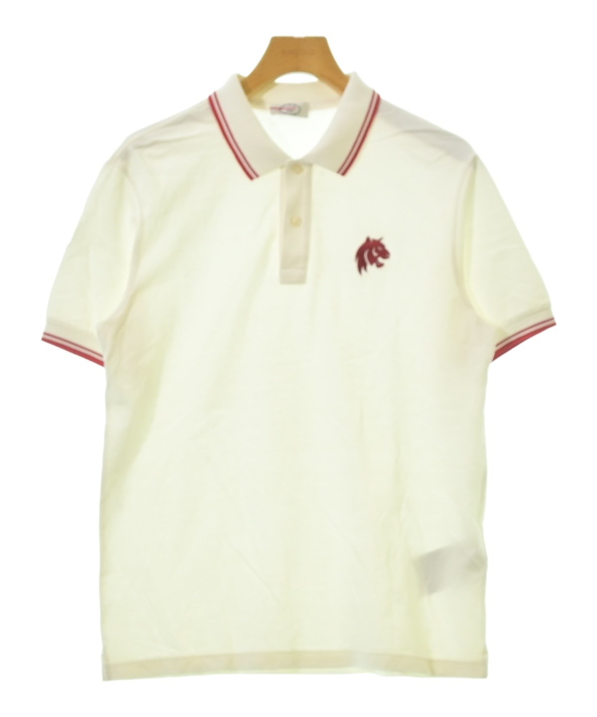 PRADA プラダ 総柄 ポロシャツ XL 国内正規品 PRADA（プラダ）ポロシャツ 白 サイズ:XL メンズ/2200531503065