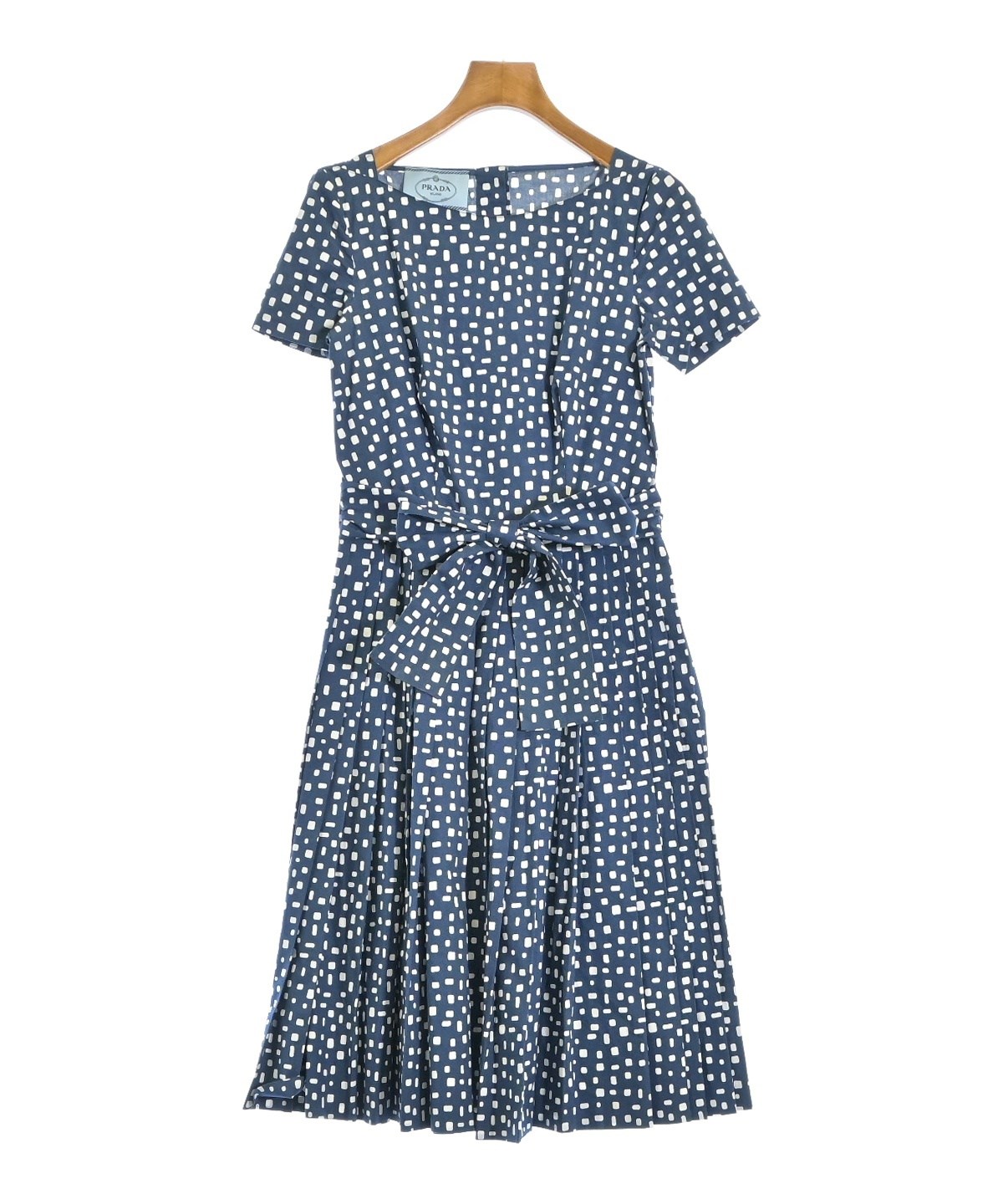 イタリー製 PRADA ワンピース サイズ38 ブルー系 PRADA（プラダ）ワンピース 青 サイズ:38(S位) レディース