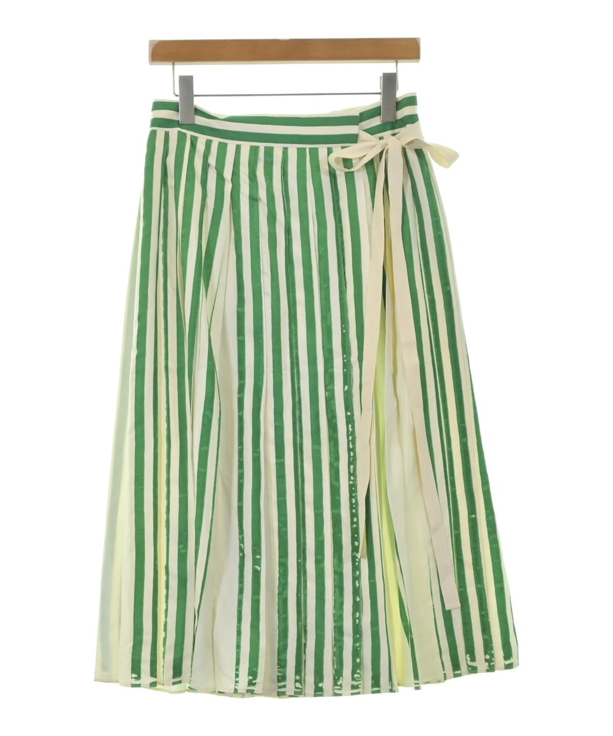 【極美品】PRADA プラダ スカート ブラック 40 膝丈 マキシ丈 PRADA（プラダ）ロング・マキシ丈スカート 緑 サイズ:40(M位