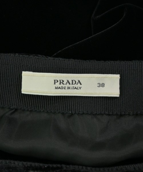 PRADA（プラダ）ひざ丈スカート 黒 サイズ:38(S位) レディース/2200616282182