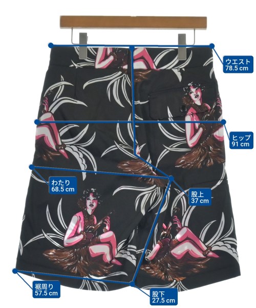 PRADA（プラダ）ショートパンツ 黒 サイズ:44(S位) メンズ/2200621929010