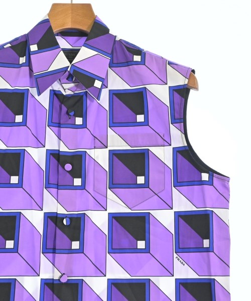 PRADA（プラダ）カジュアルシャツ 紫 サイズ:37(XS位) メンズ/2200621929027