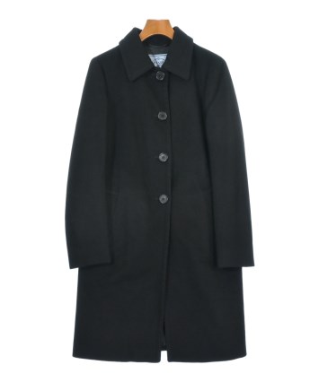 PRADA（プラダ）ステンカラーコート 黒 サイズ:42(M位) レディース