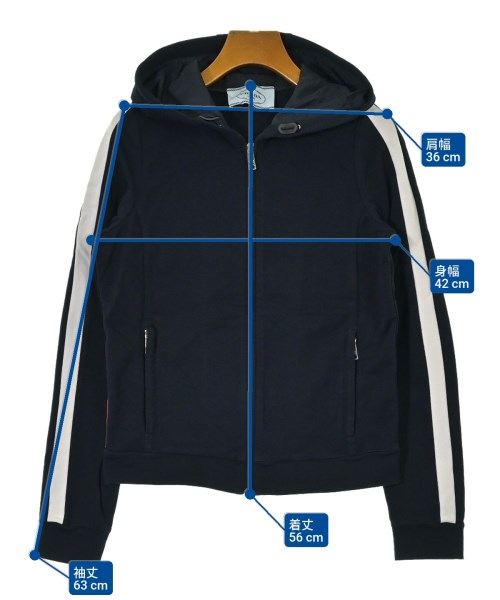 PRADA（プラダ）パーカー 紺 サイズ:M レディース/2200622562025